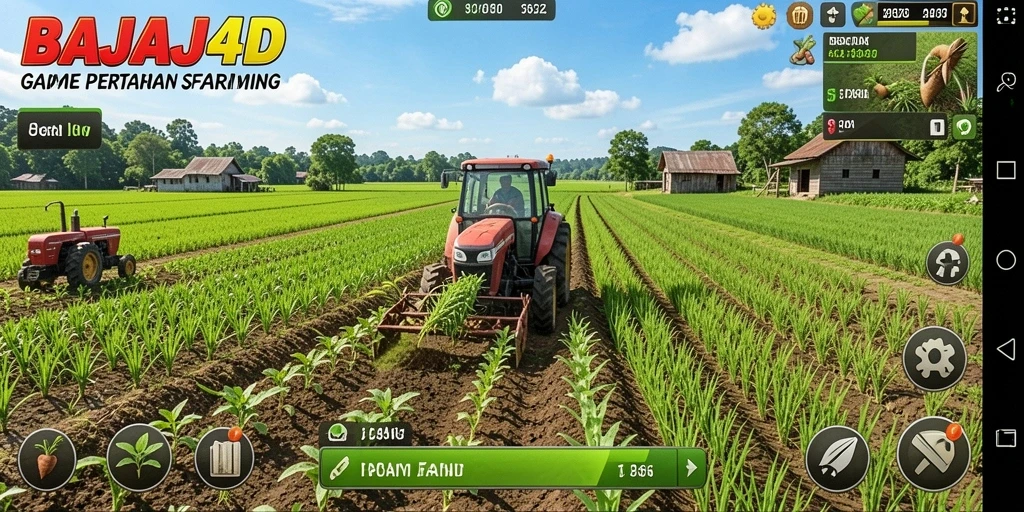 Tampilan menarik dari gameplay pertanian di BAJAJ4D.