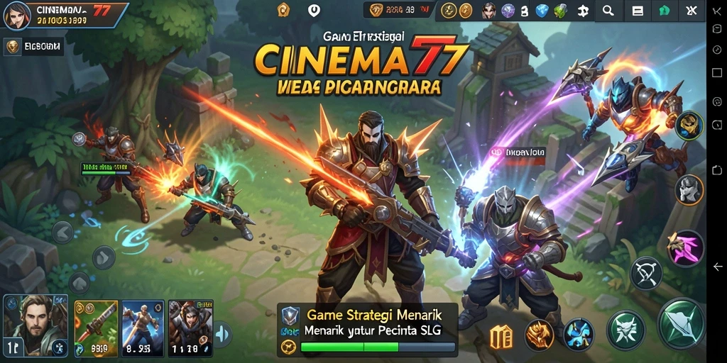Tampilan gameplay menarik dalam CINEMA77 dengan elemen SLG.