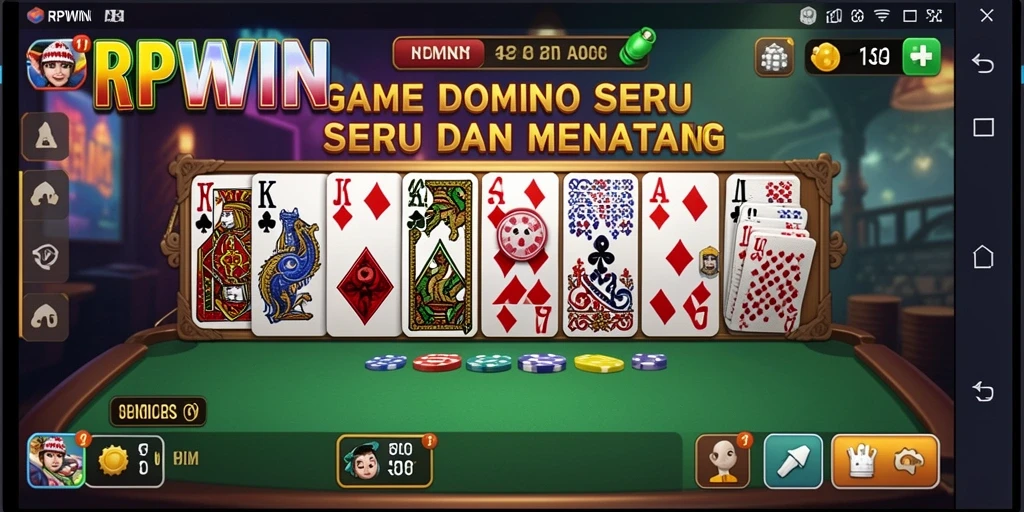 Screenshot gameplay RPWIN yang menarik dan penuh aksi dalam permainan Domino.