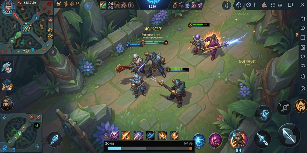 Screenshot S9S9 menampilkan aksi seru dalam permainan MOBA.